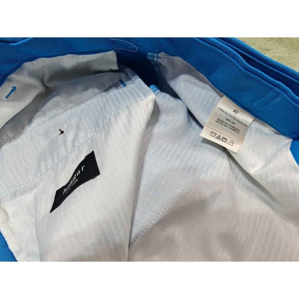 Haggar Cool 18 Mens Golf Shorts Size 42 Blue Performance Moisture Wicking NWT